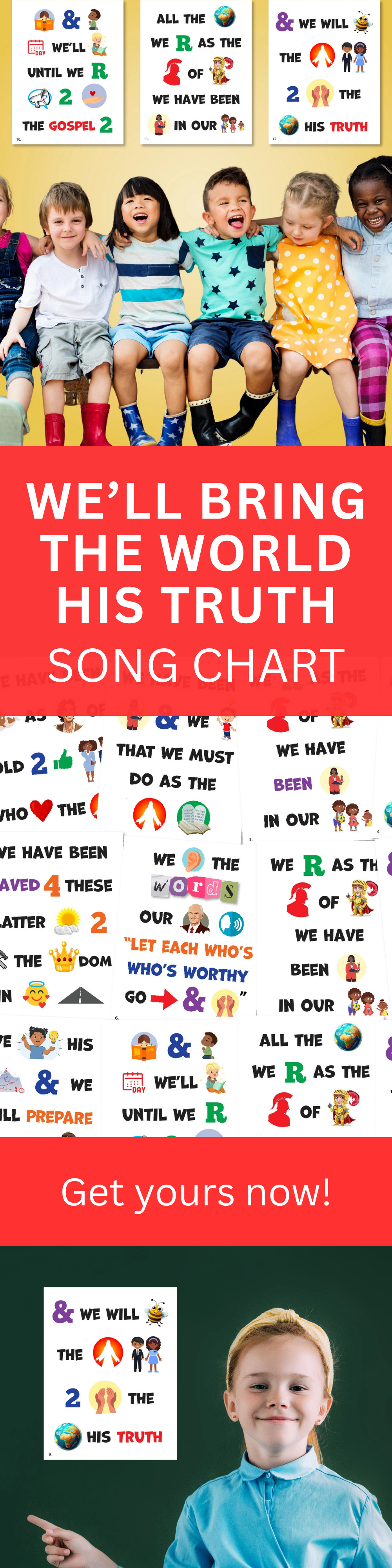 We'll Bring The World His Truth Singing Time Flipchart for LDS Primary