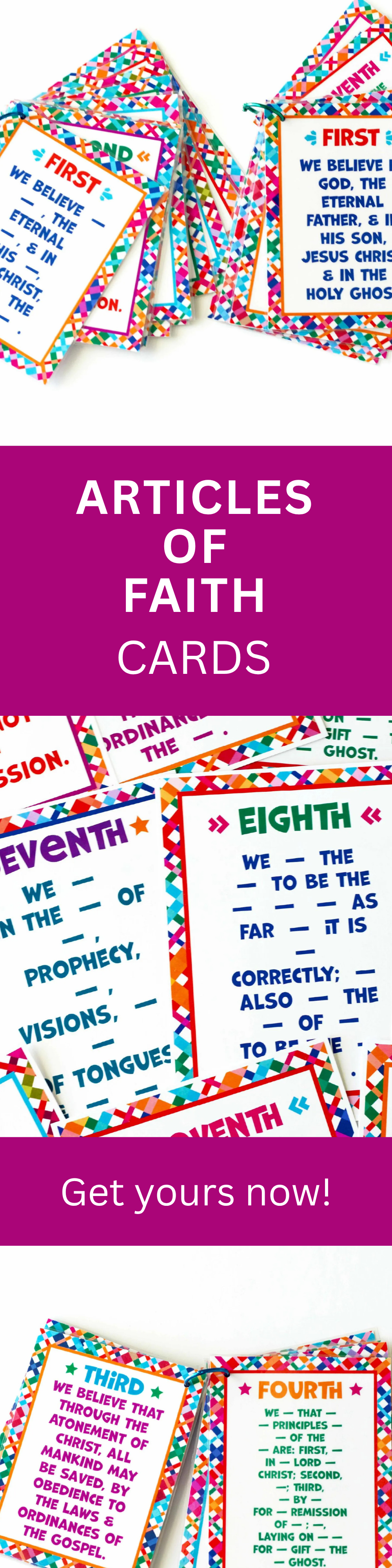 LDS Articles of Faith Posters and Booklets - Digital Download