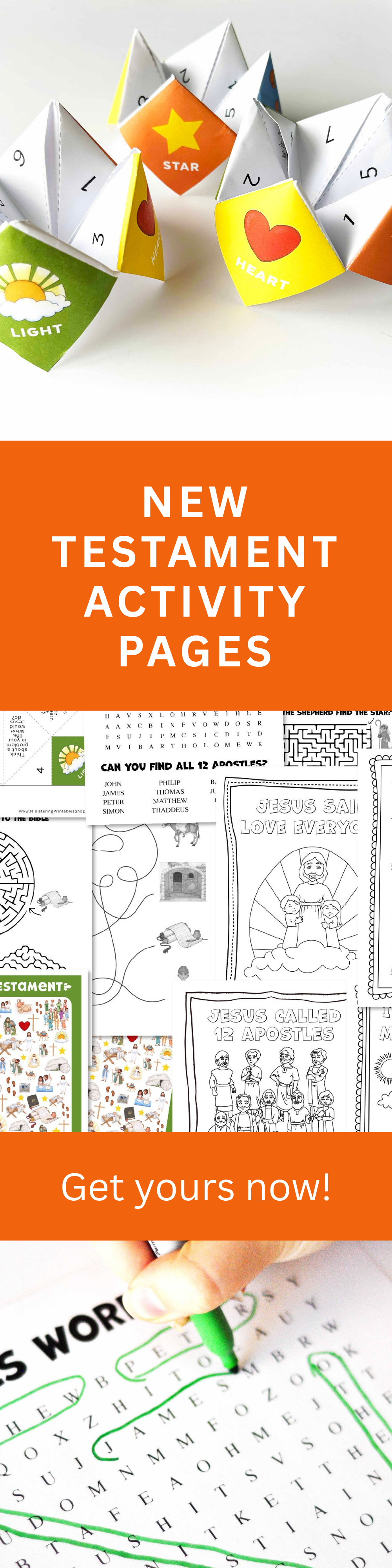New Testament Coloring Book – Quiet Church Activities Bible Kit