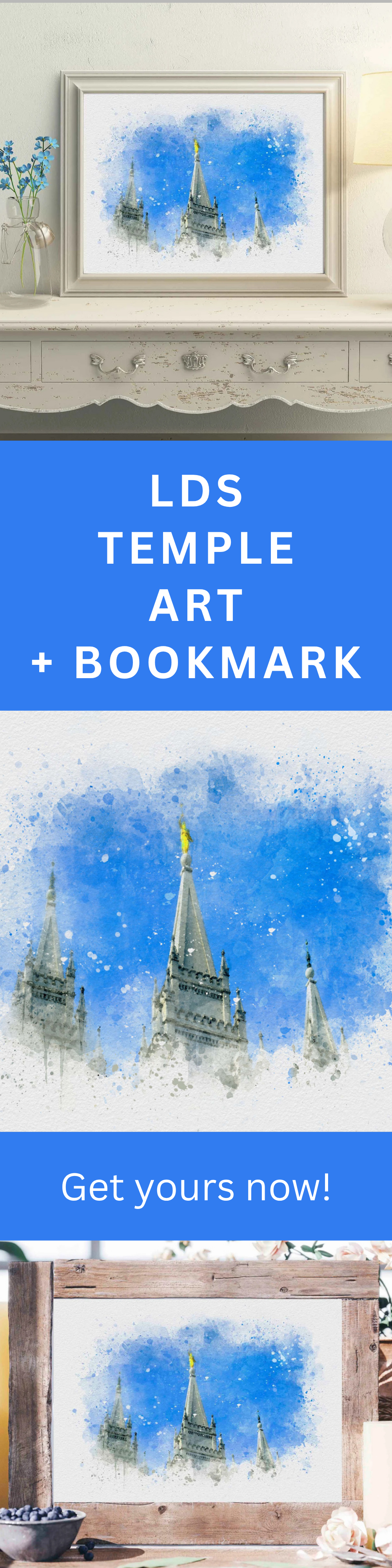 Salt Lake Temple Art – Watercolor Fine Art Print for LDS Home