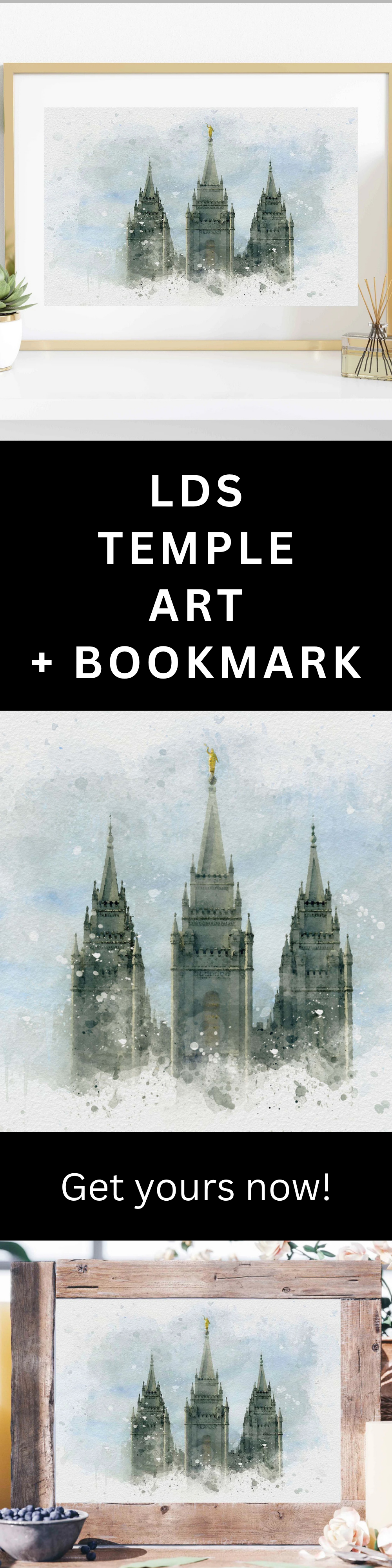 Salt Lake Temple Art – Watercolor Fine Art Printable for LDS Home
