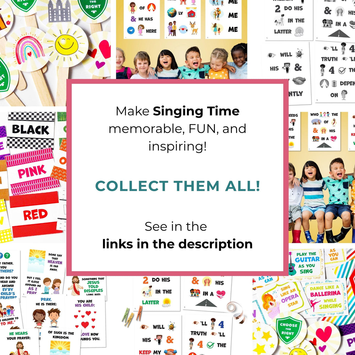 Ministering Printables singing time printables