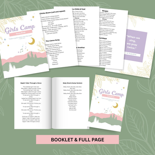 Young Women Activities Printable Song Book LDS Girls Camp Collection Digital Download Instant Access Campfire Songs Cheers Package Editable Template Customizable Format Church Youth Resources Spiritual Gathering Tools Reusable Materials
