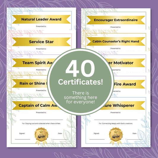 Girls Camp Certificate – Editable Printable Template for LDS Youth