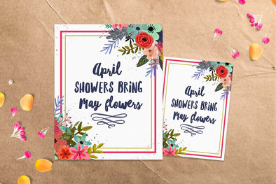 Free April Showers Printable Poster