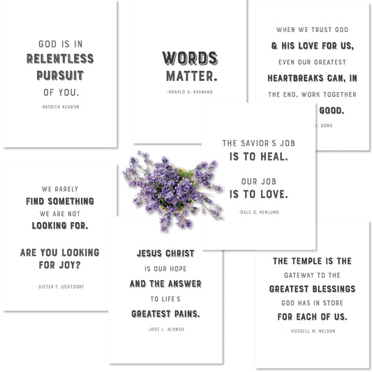 Free General Conference Quote Printables - April 2024 Black and White