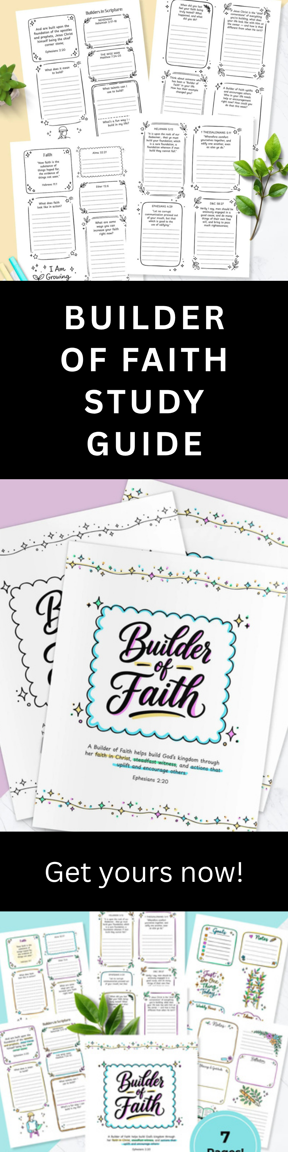 Builder of Faith Workbook – LDS Young Women Lesson Activity Printable
