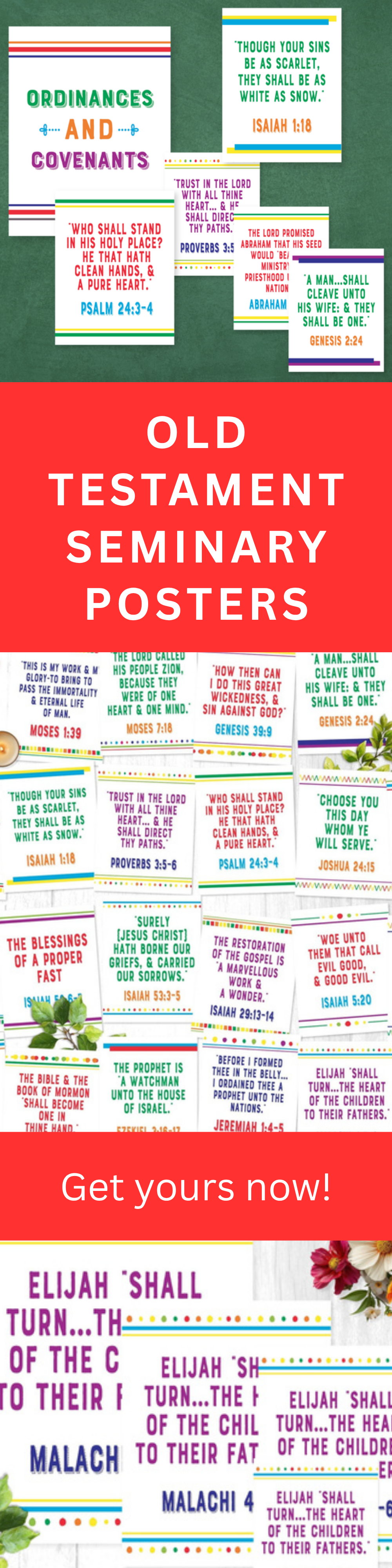 Old Testament Doctrinal Mastery Posters – Printable Scripture Wall Art for LDS Seminary