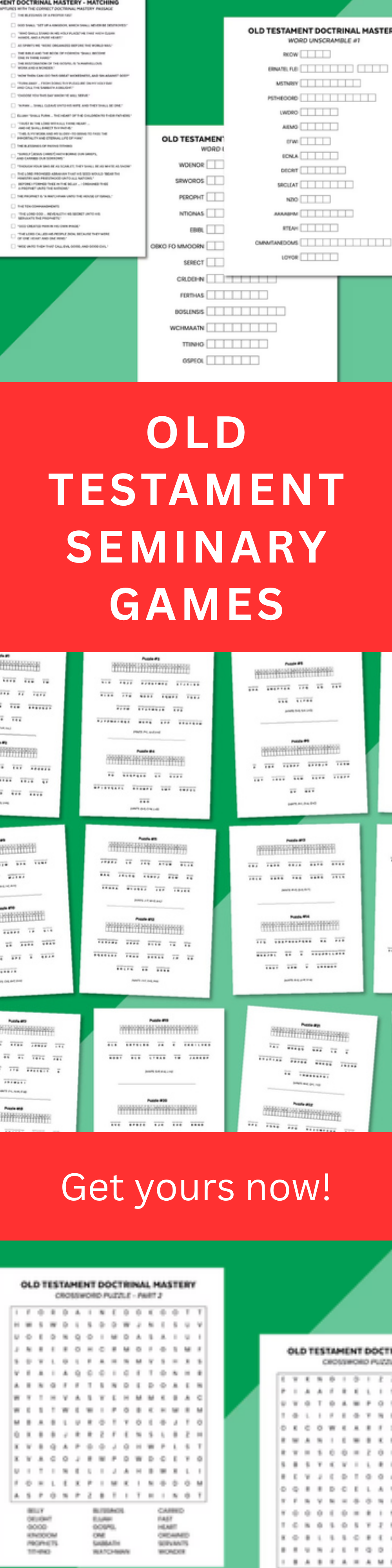 LDS Seminary Activity – Doctrinal Mastery Games for Old Testament
