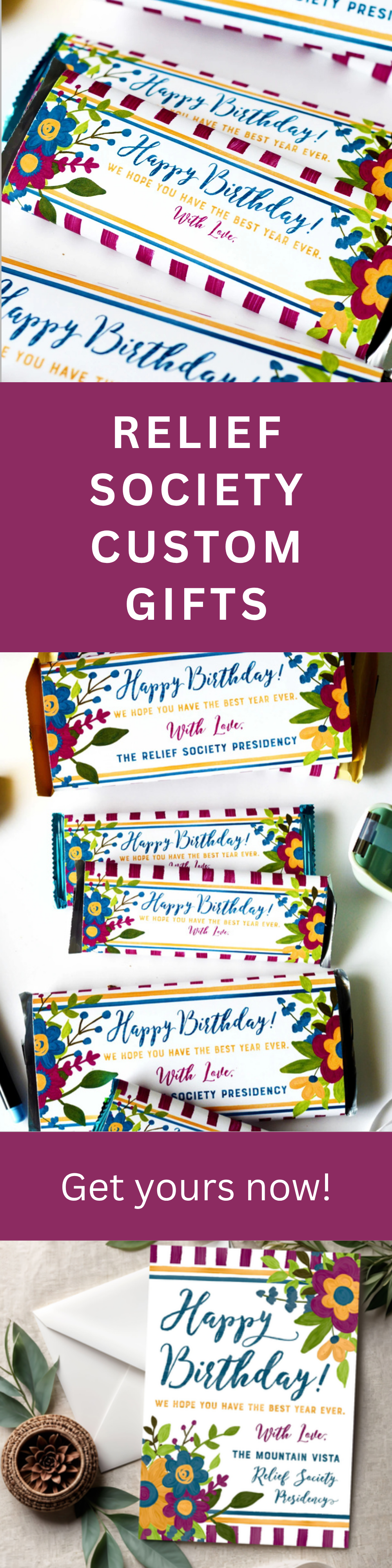 Relief Society Birthday Gift – Printable Chocolate Bar Wrapper