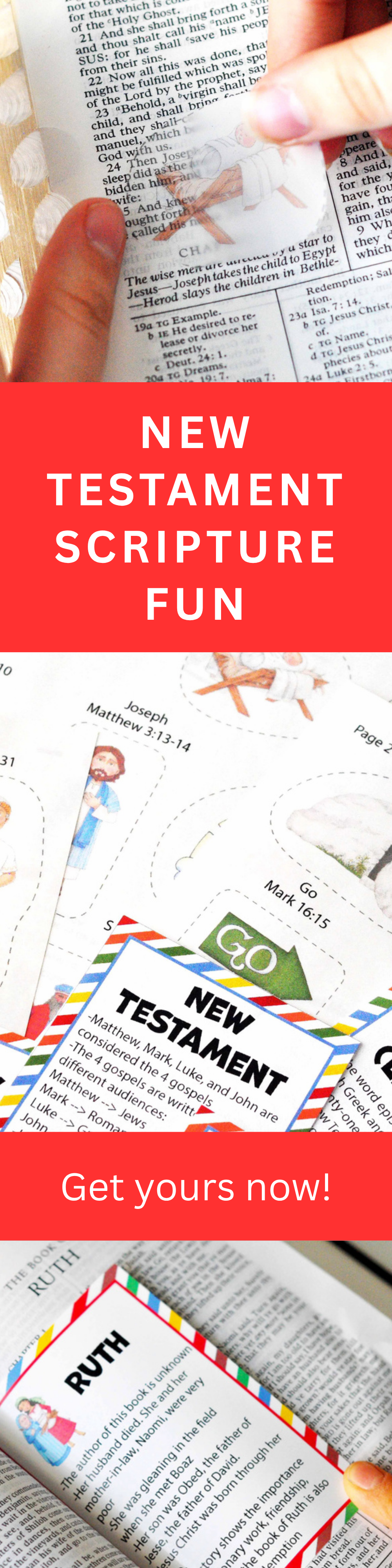 New Testament Learning with Stickers and Cards – Scripture Study Kit Kids
