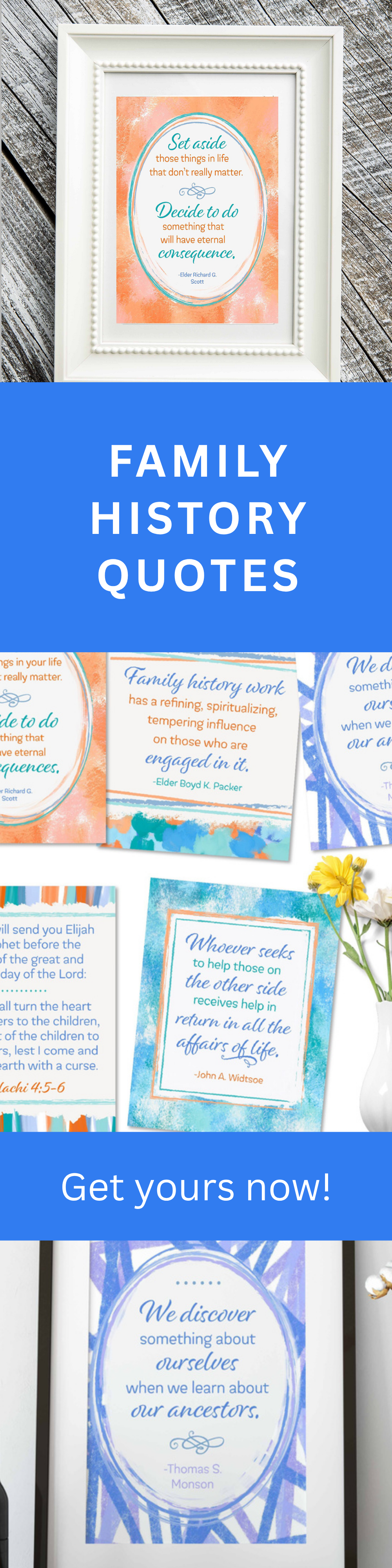 Family History Printable – Quote Collection for Gifts and Class Handouts