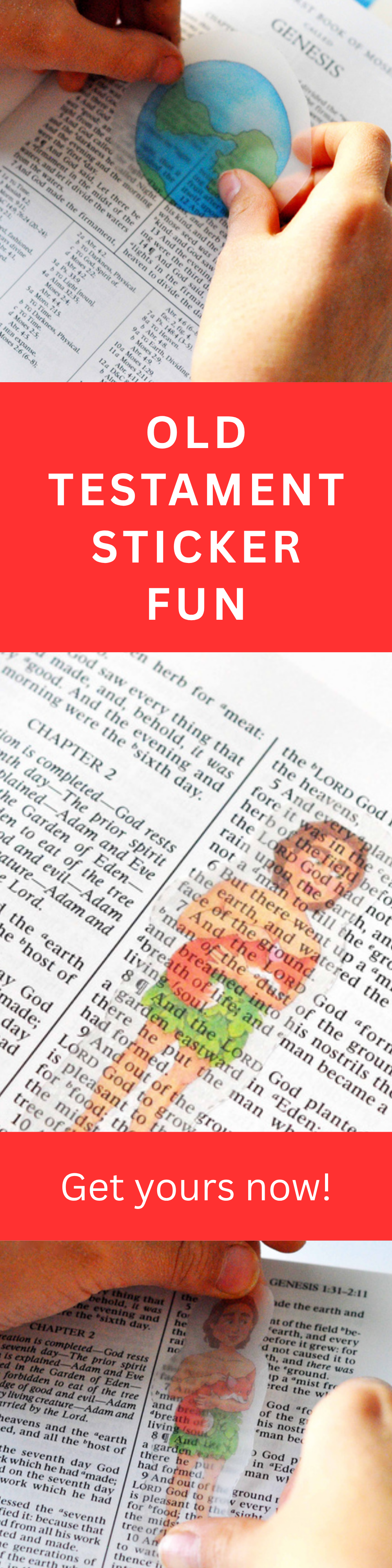 Old Testament Learning with Stickers and Cards – Scripture Study Kit Kids