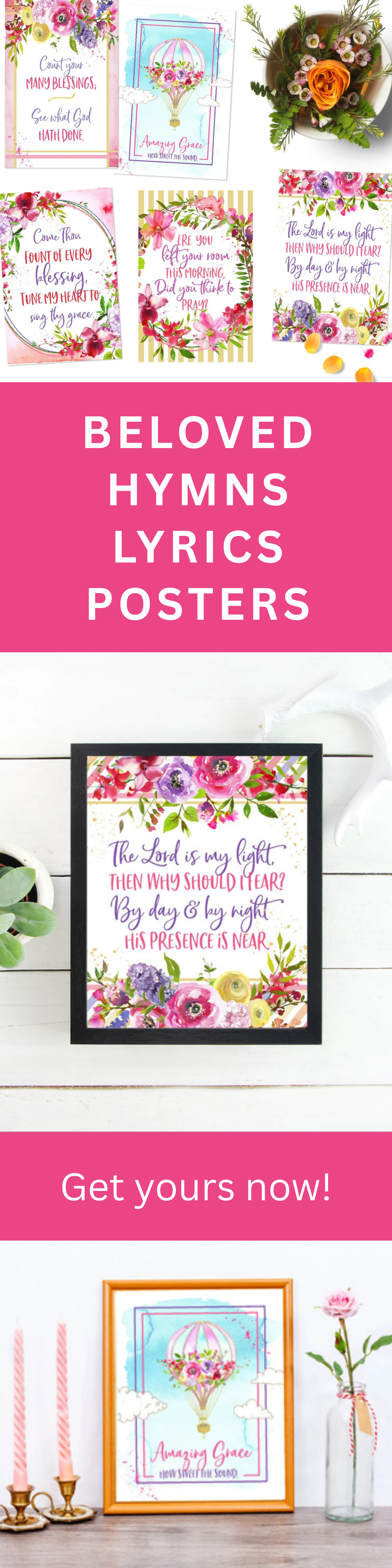 Hymn Wall Art – Christian Printable Gospel Home Decor Set