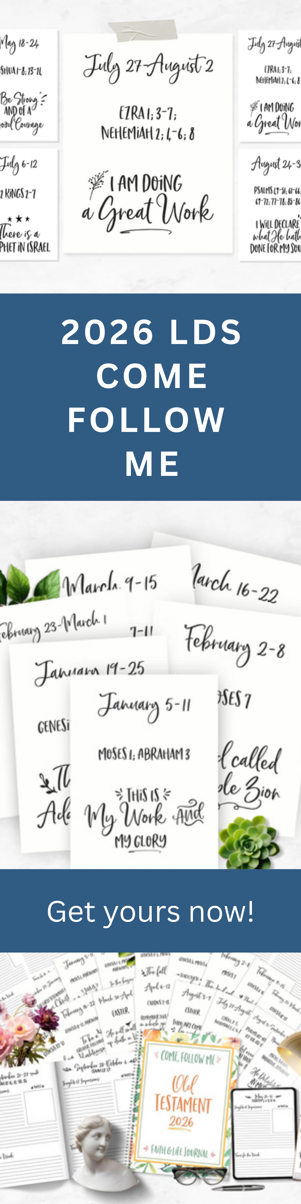 Come Follow Me Printable – 2026 Old Testament Weekly Scripture Study Cards