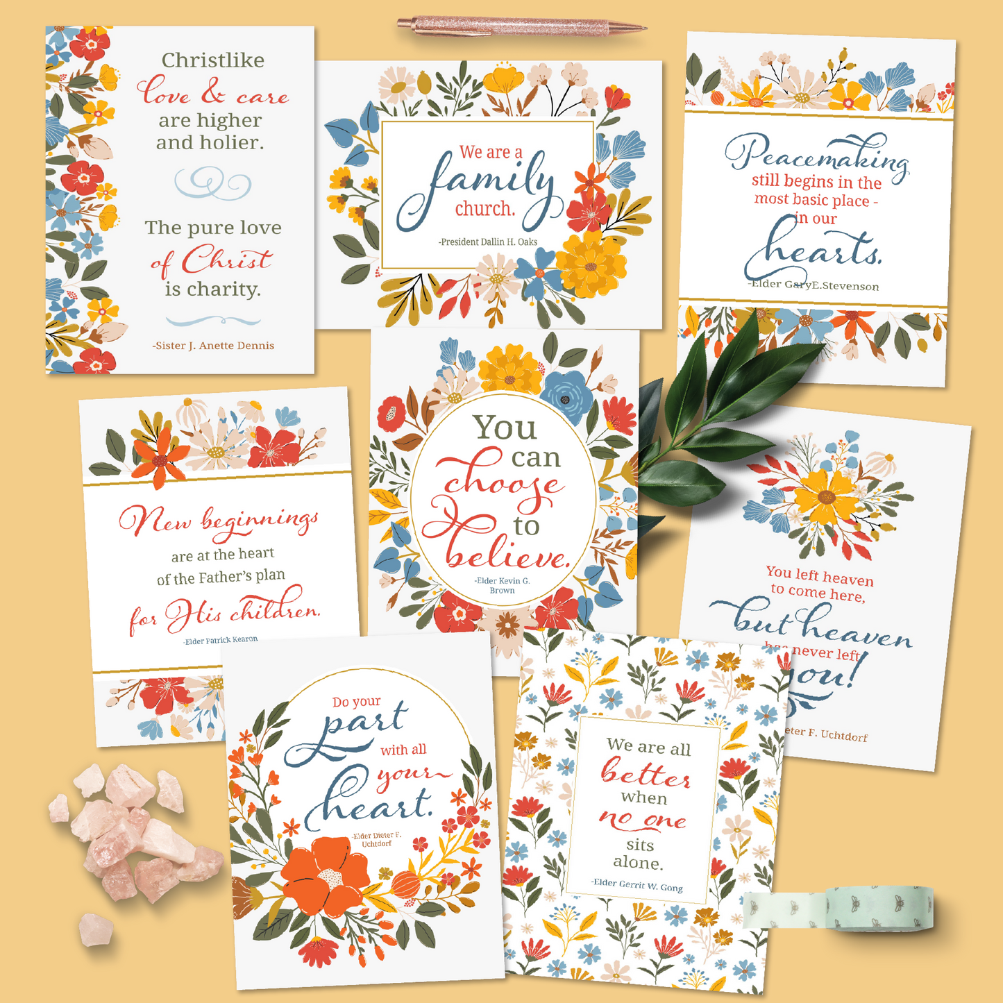 Free October 2025 LDS General Conference Quote Printables – Uplifting Quotes from Church Leaders