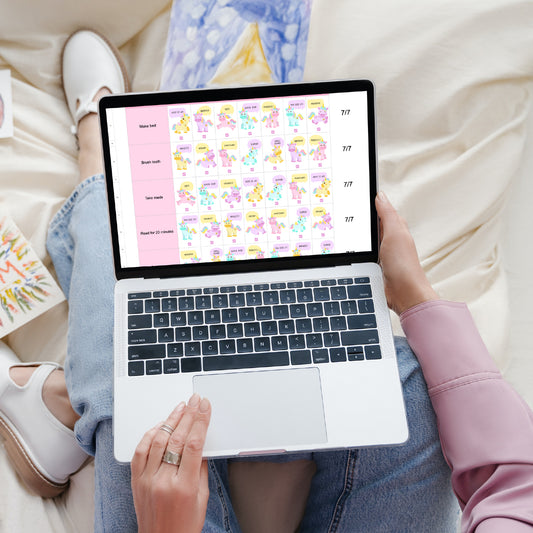 Unicorn Chore Chart Spreadsheet for Kids