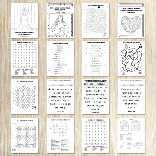 Abinadi Book of Mormon Activity Bundle for kids 8-11 | LDS Come Follow Me 2024 | May LDS Sunday School Primary 2024