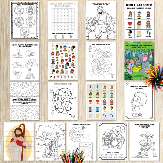 Alma the Younger Book of Mormon Activity Bundle for kids 3-7 | LDS Come Follow Me 2024 | June-July Primary LDS Sunday School 2024
