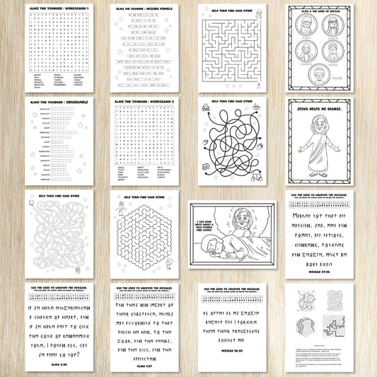Alma the Younger Book of Mormon Activity Bundle for kids 8-11 | LDS Come Follow Me 2024 | June-July LDS Sunday School Primary 2024