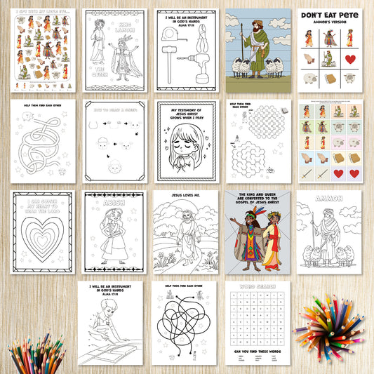 Ammon Book of Mormon Activity Bundle for kids 3-7 | LDS Come Follow Me 2024 | Primary LDS Sunday School 2024