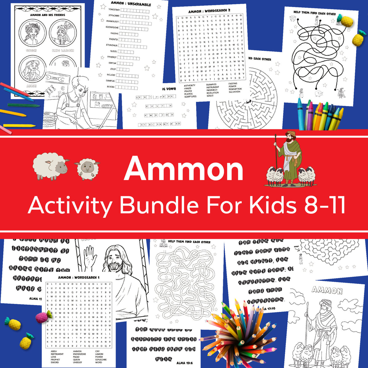 Ammon Book of Mormon Activity Bundle for kids 8-11 – Ministering Printables