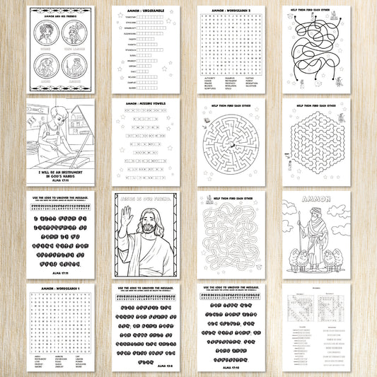 Ammon Book of Mormon Activity Bundle for kids 8-11 | LDS Come Follow Me 2024 | LDS Sunday School Primary 2024