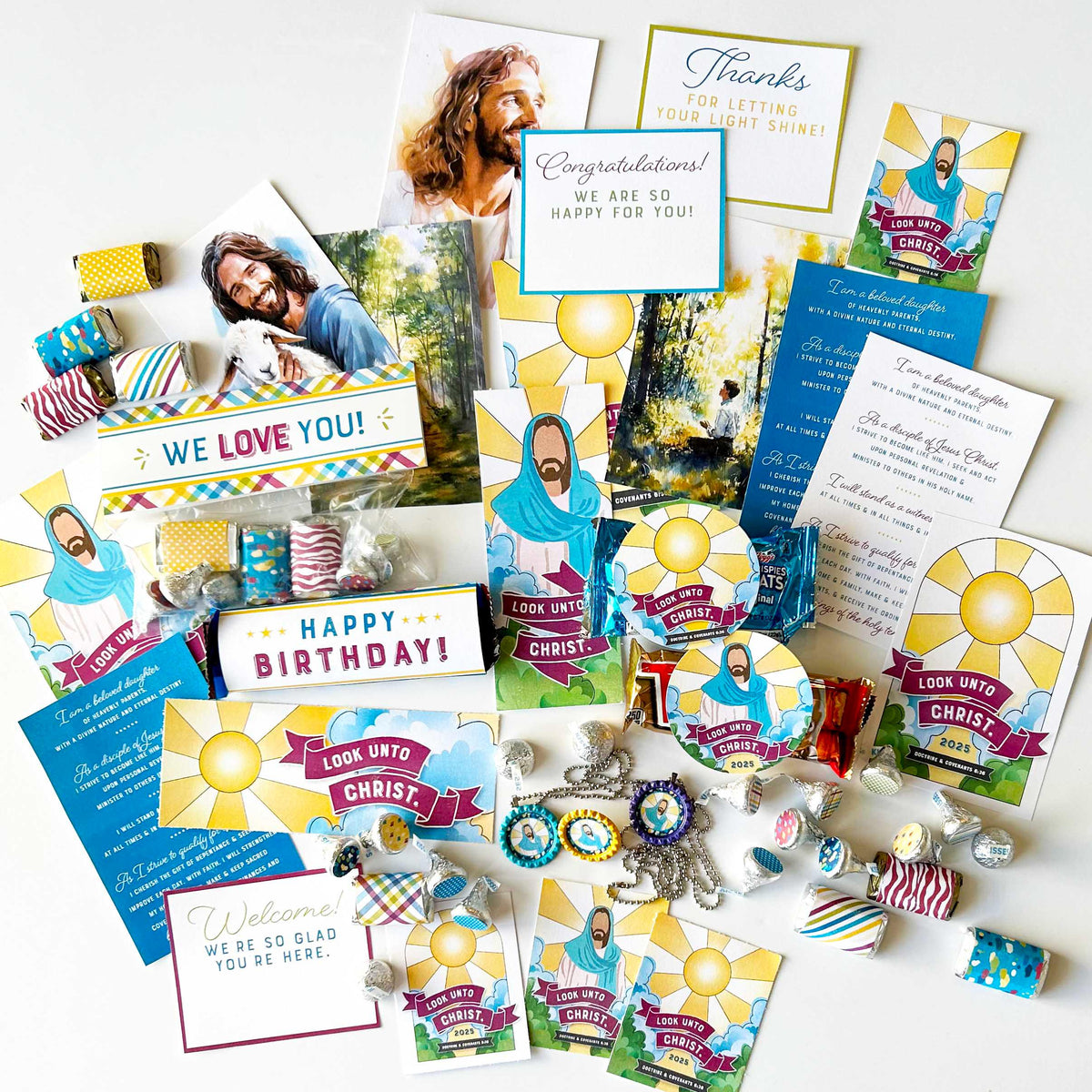 2025 Young Women Gift Printable Kit Look Unto Christ Ministering