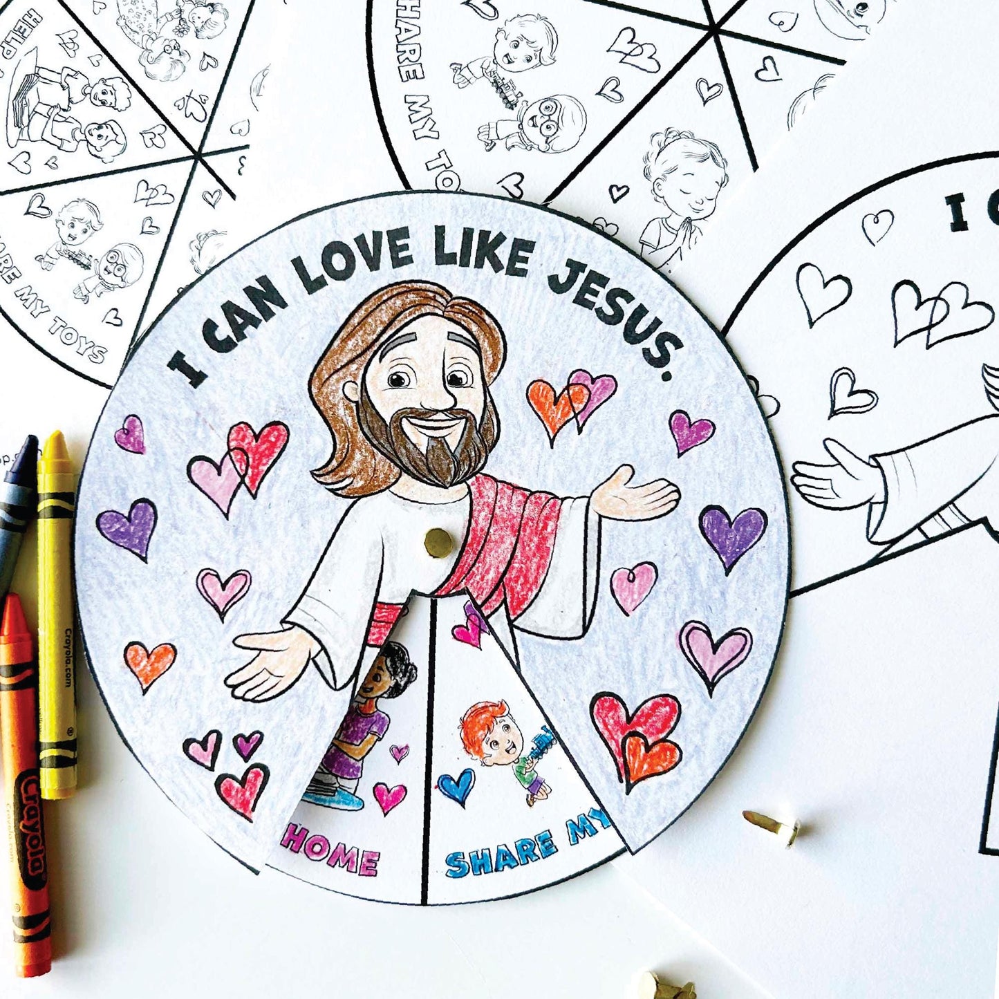 Love Like Jesus Valentine's Day Craft - Christian Kids Activity - Bible Lesson Printable - Homeschool Fun