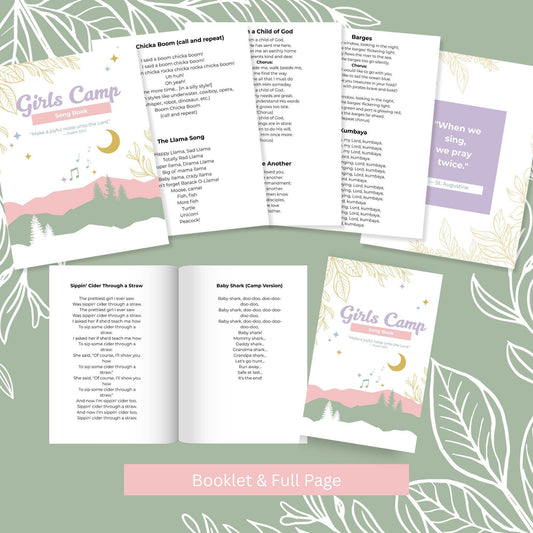 LDS Girls Camp Song Book, Young Women Camp Fun, Fun Campfire Songs for Young Women