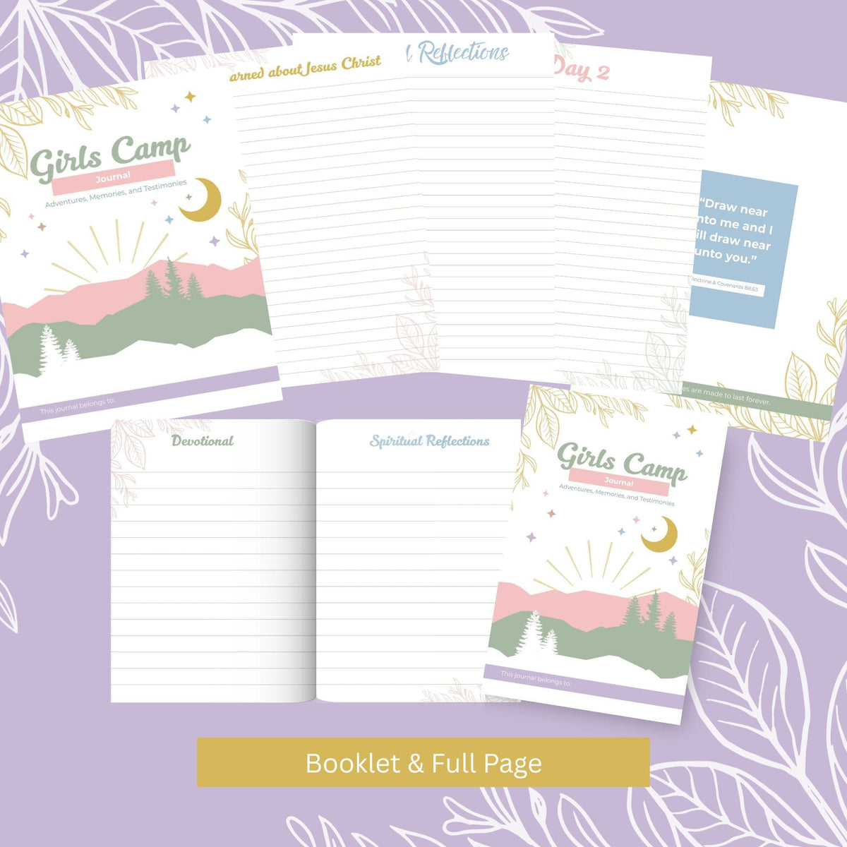 LDS Girls Camp Journal Printable Download and Template – Ministering ...