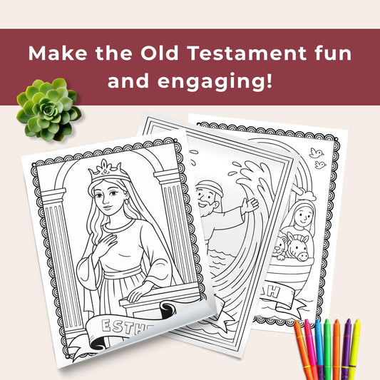 Old Testament Character Coloring Pages | Come Follow Me 2026 Printable Bible Activities for Kids | LDS Primary & Sunday School Crafts