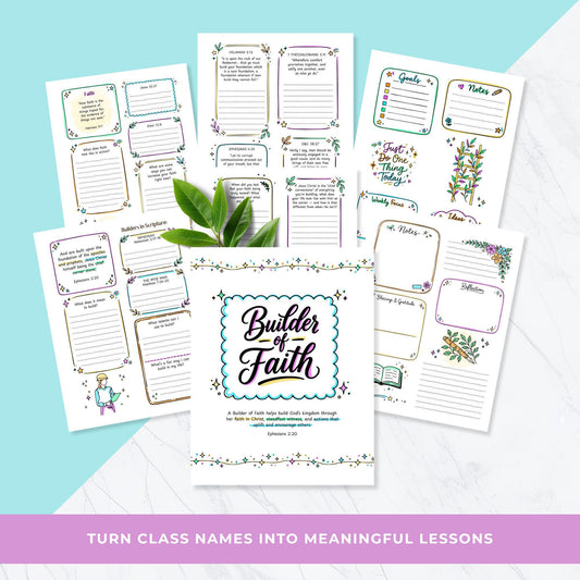 LDS Young Women Lesson Activity Guide Builder Of Faith Printable Workbook Scripture Study Resource Digital Download Format Youth Ministry Teaching Materials Interactive Faith Building Activities Class Preparation Tool Sunday School Resource