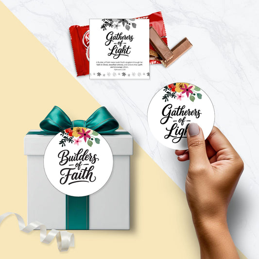 2026 Young Women Class Names Printable Gift Tag Collection Builders Of Faith Messengers Of Hope Gatherers Of Light Girls Camp Handout Ideas Youth Ministry Gift Instant Download DIY Treat Topper Faith Building Resource Celebration Tag