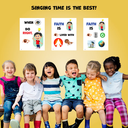 Faith Primary Song Chart | April 2023 LDS Singing Time | Singing Time Flipchart for Primary Come, Follow Me
