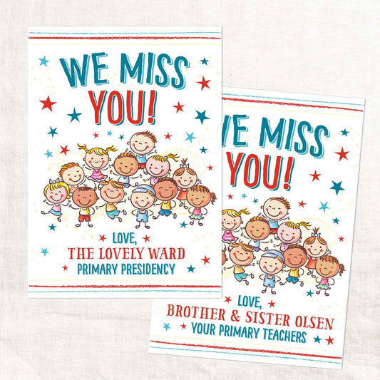 "We Miss You" Primary Card