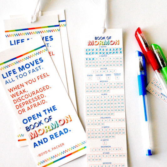 Book of Mormon Reading Chart Bookmark Combo