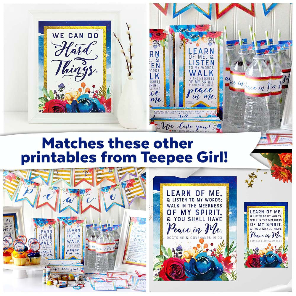 Young Women Value Posters | Mutual 2018 LDS Young Women Printable Posters