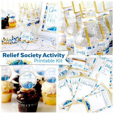 Relief Society Activity Printable Kit | LDS Relief Society Party | Relief Society Event Activities