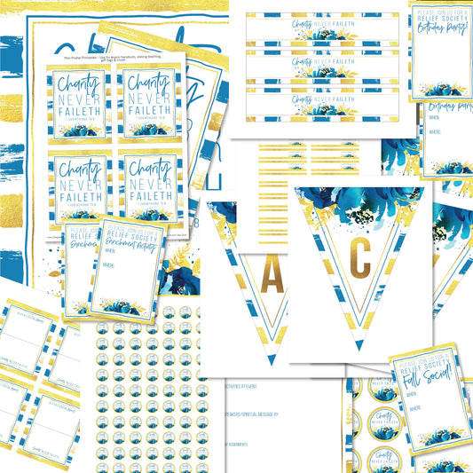 Relief Society Activity Printable Kit | LDS Relief Society Party | Relief Society Event Activities