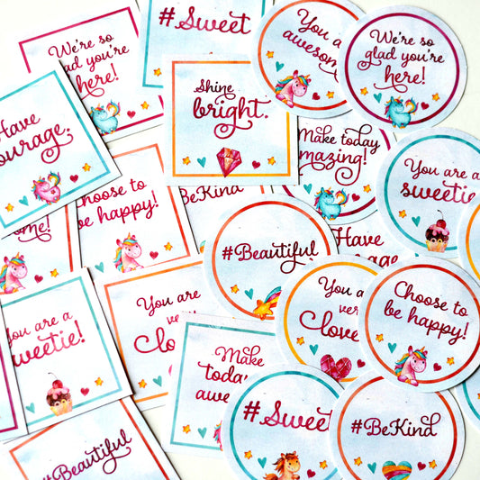 Unicorn & Rainbow Treat Tag Printables | Unicorn Printable | Unicorn Gift Idea