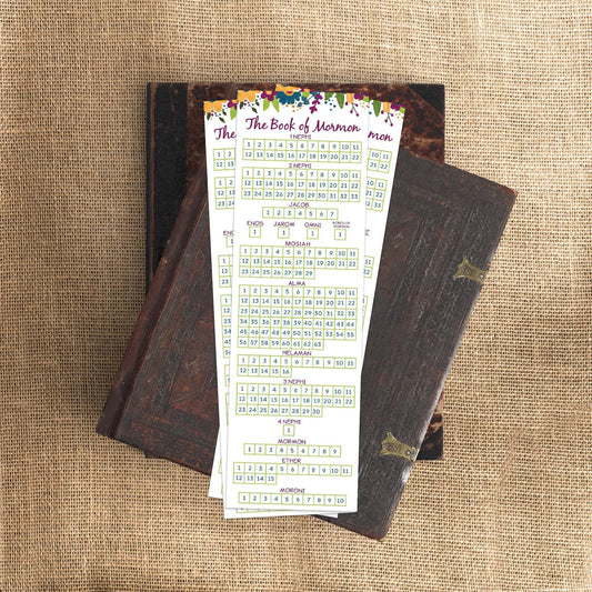 Book of Mormon Reading Chart Bookmark | Book of Mormon Reading Checklist Bookmark | Instant Download