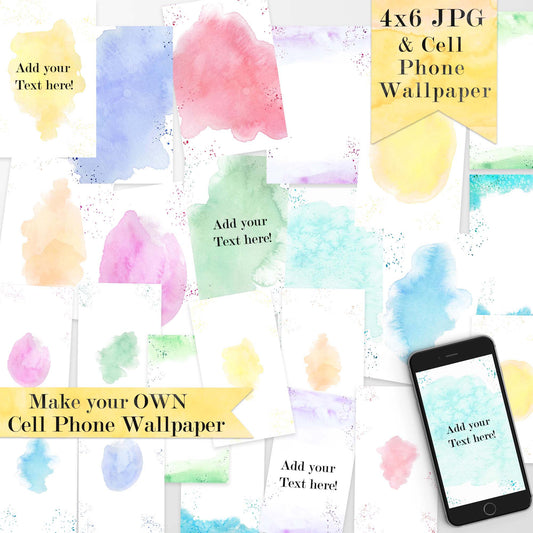 Watercolor Backgrounds | Pre-made Watercolor Templates