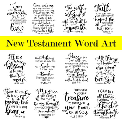 New Testament Word Art | PNG Bible Word Art
