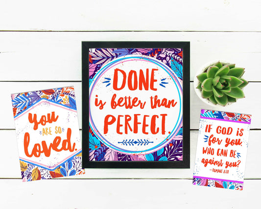 Inspirational Printable & Electronic Wallpaper Kit | Cell phone, Computer, Tablet Wallpaper + 3 Motivational Printable Downloads