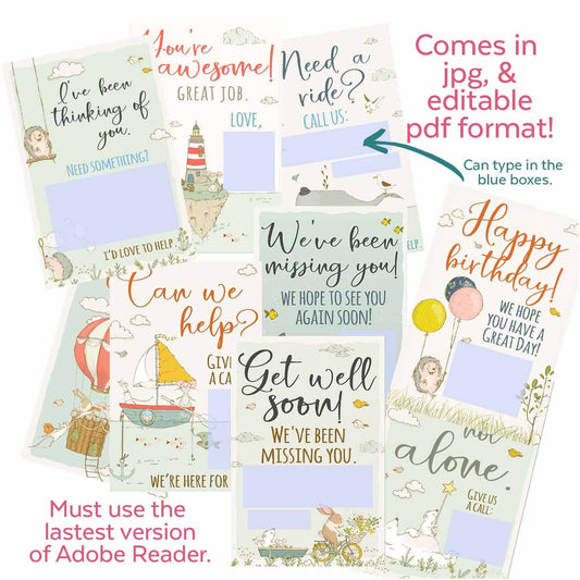 Latter-day Saint Ministering Cards for Primary, Relief Society, & Young Women | LDS Come Follow Me Ministering Printables