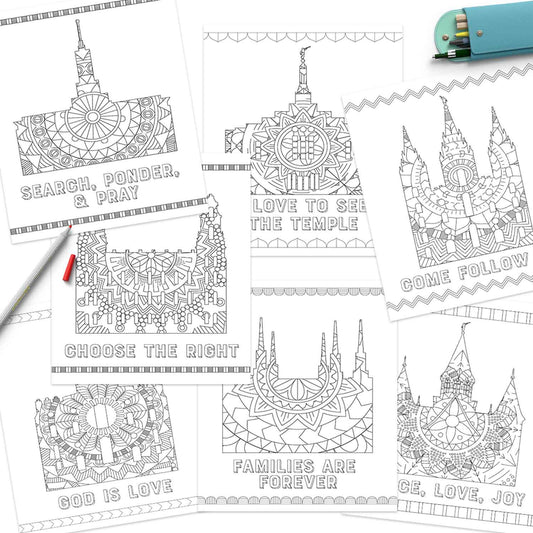 Temple Coloring Pages | Latter-day Saint Temple Coloring Pages