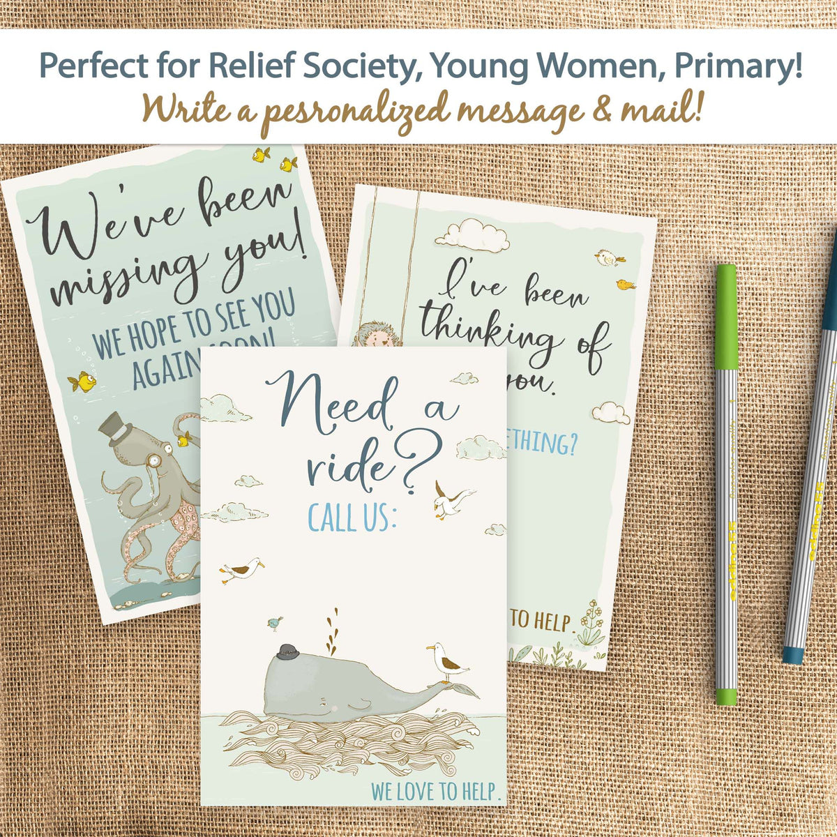 Latter-day Saint Ministering Cards for Primary, Relief Society, &amp; Youn ...