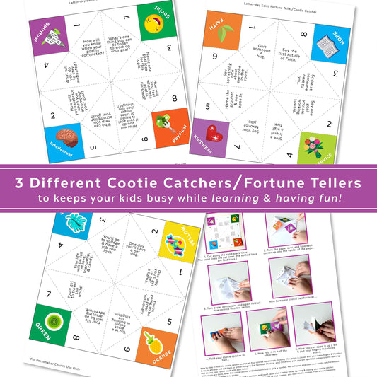 Latter-day Saint Goals Cootie Catchers/Fortune Tellers