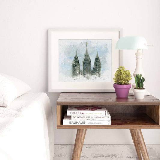 Salt Lake Temple Watercolor Fine Art